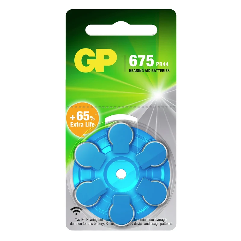 GP Zinc air 312 | PR44 | Blue - Multipack - 6 Pièces - 1.44 V - 650 mAh - Cellule bouton