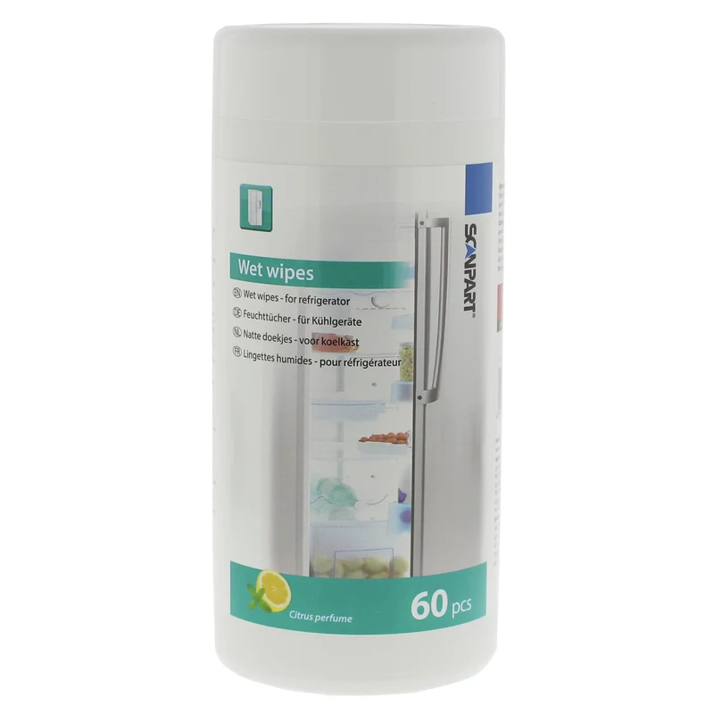 SCANPART - Lingettes nettoyantes pour réfrigérateur - 60 pièces