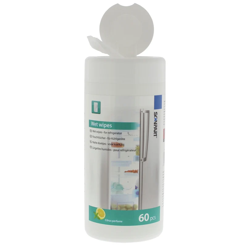 SCANPART - Lingettes nettoyantes pour réfrigérateur - 60 pièces