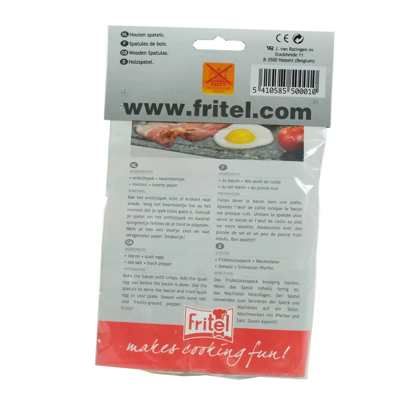 FRITEL - Spatules à raclette / Spatules Gourmet - Bois - Lot de 4