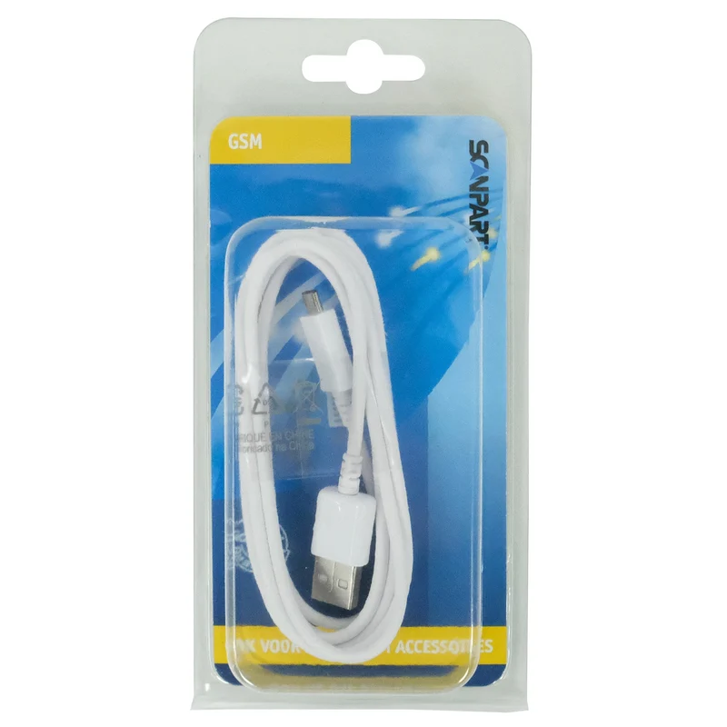 SCANPART - Câble de chargement et de données - USB-A (Mâle) - Micro USB (Mâle) - 1,5 m