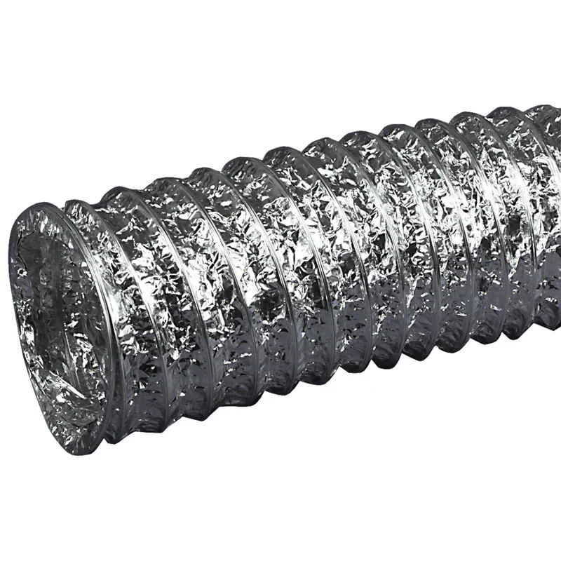 SCANPART - Tuyau d'évacuation - 1,5 m - 125 mm - Aluminium - Argent