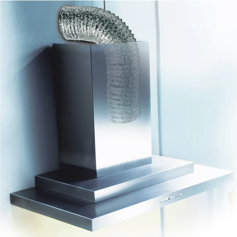 SCANPART - Tuyau d'évacuation - 1,5 m - 125 mm - Aluminium - Argent