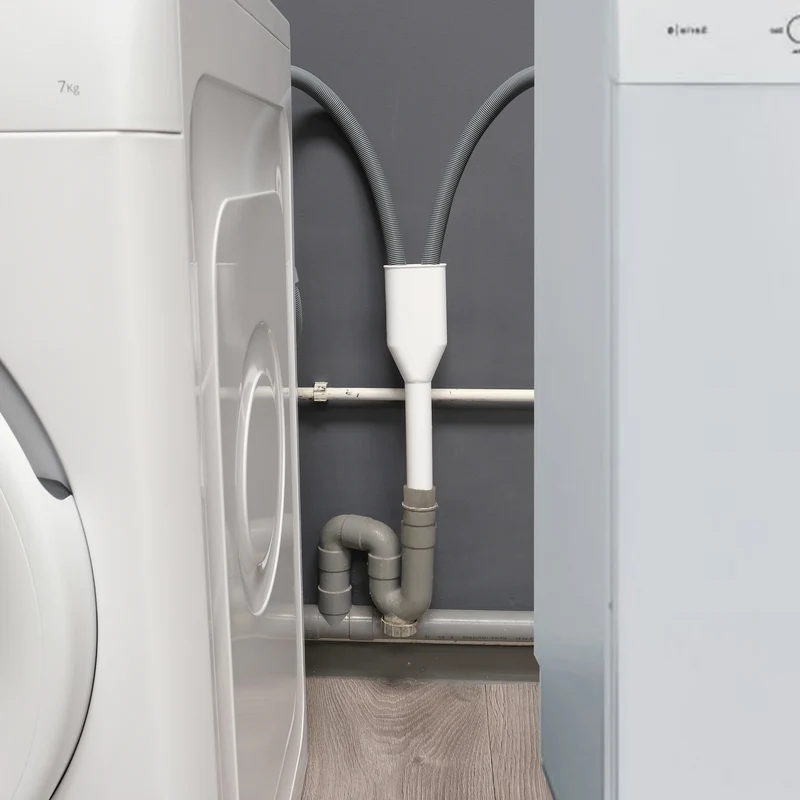 SCANPART - Raccord en Y pour lave-linge / lave-vaisselle - PVC - Blanc