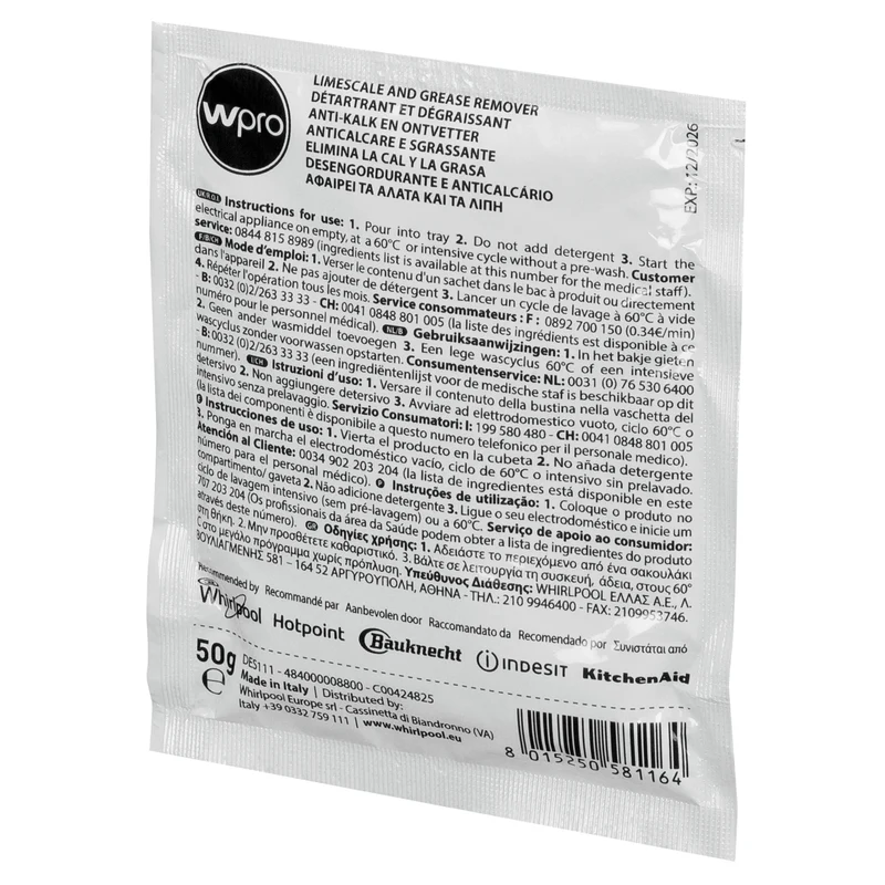 WPRO Détartrateur DES616 - Multi Pack - Poudre