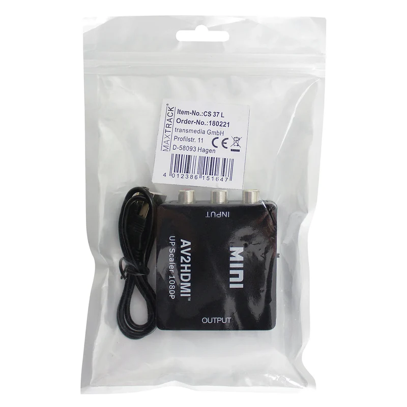 MARQUE MAISON - Convertisseur AV - HDMI - de l'AV au HDMI Bouchon Tulipe (Femelle) - HDMI (Femelle) - de l'AV au HDMI