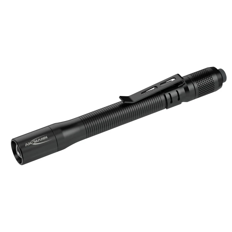 ANSMANN - Lampe torche - PL130 - 130 lumens - Noir - 2 piles AA