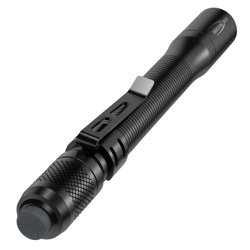 ANSMANN - Lampe torche - PL130 - 130 lumens - Noir - 2 piles AA