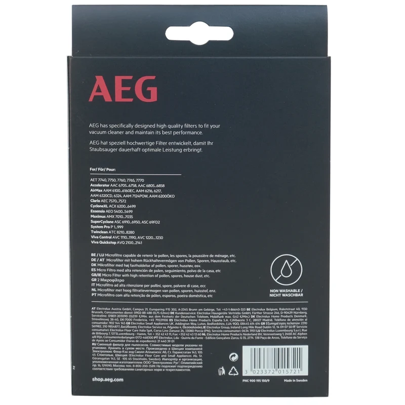 AEG Filtre d'échappement AEF08 - Duo Pack