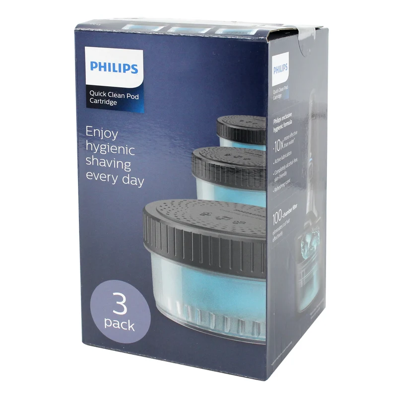PHILIPS - Quick Clean Pod - CC13/50 - Nettoyeur pour rasoir électrique - 3 Pièces