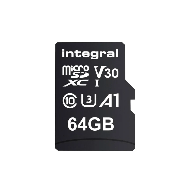 INTEGRAL - Carte mémoire microSD - 64 GB - SDXC - V30