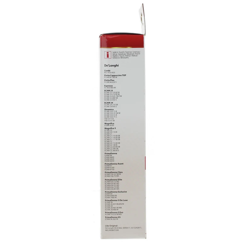 Scanpart Filtre à eau enfichable compatible avec DLSC002 applicable dans les machines à café de DeLonghi|AEG|Electrolux|Zanussi