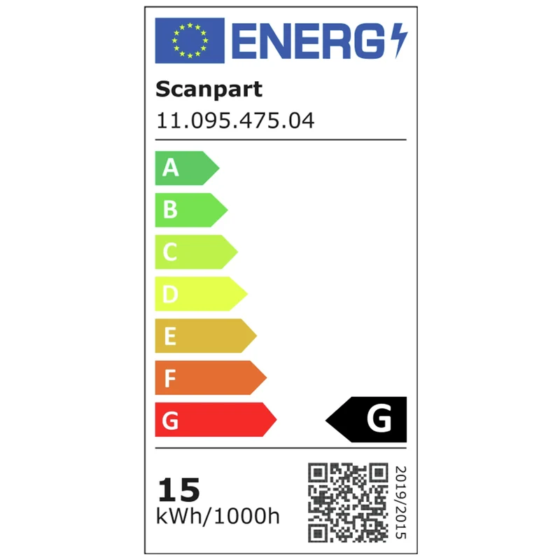 SCANPART - Oven Lamp - E14 - 15 W - 110 Lumen - 2700 K - Bright - T22 - Duo Pack