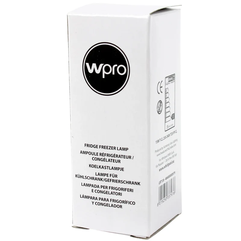 WPRO - Refrigerator Bulb - T-Click - 15 W - - 2700 K - Bright - Bulb