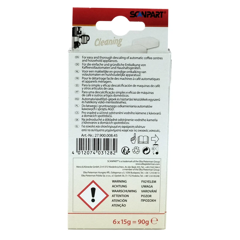 SCANPART - Détartrant - Tablet - Applicable to Coffee machines