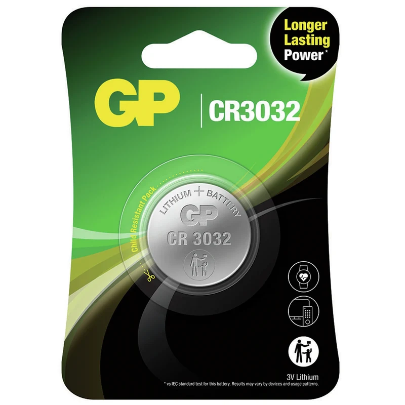 GP Lithium CR3032 | 3032 - 3 V - 550 mAh - Cellule bouton