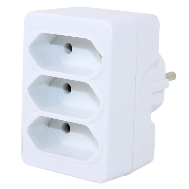 SCANPART - Adaptateur prise - 3 x prise Euro vers prise UE