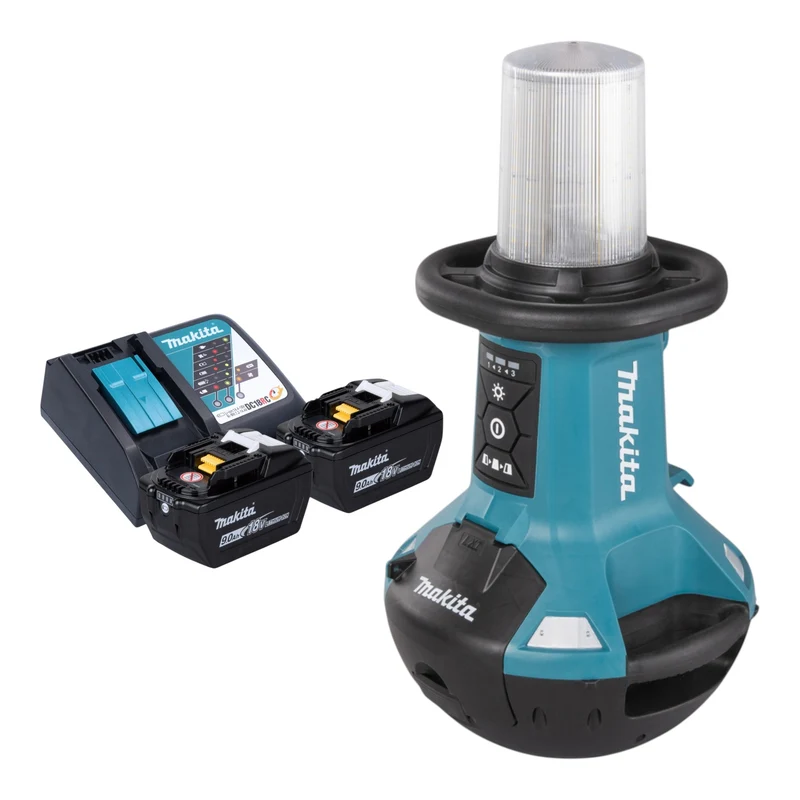 Lampe LED Makita DML 810 Z 18 / 36 V (2 x 18 V) 5500 lm IP54 + 2 batteries 9,0 Ah + chargeur