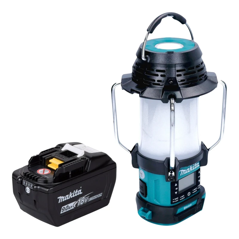 Radio sans fil Makita DMR 056 18 V FM DAB+ avec lanterne et lampe de poche 360° IP65 + 1 batterie 9,0 Ah - sans chargeur