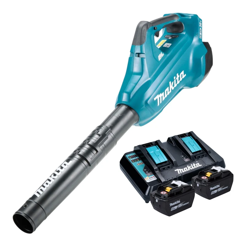 Souffleur de feuilles sans fil Makita DUB 362, 18 V (2x 18 V) + 2 batteries 9,0 Ah + chargeur