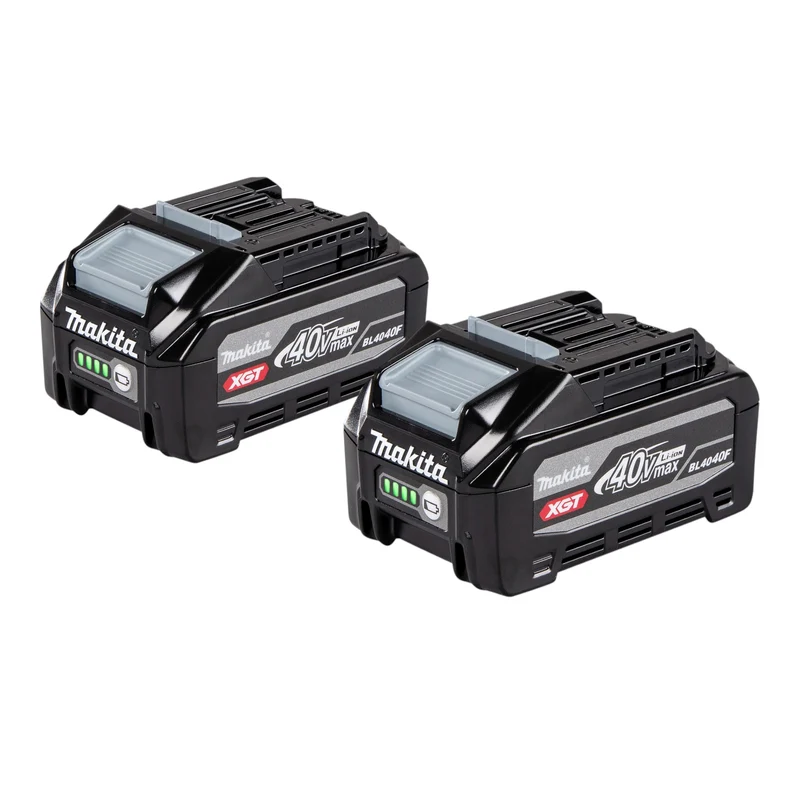 Kit de batteries Makita 2x BL 4040 F Li-Ion 40 V max. 4,0 Ah XGT (2x 1910N6-8) avec affichage LED