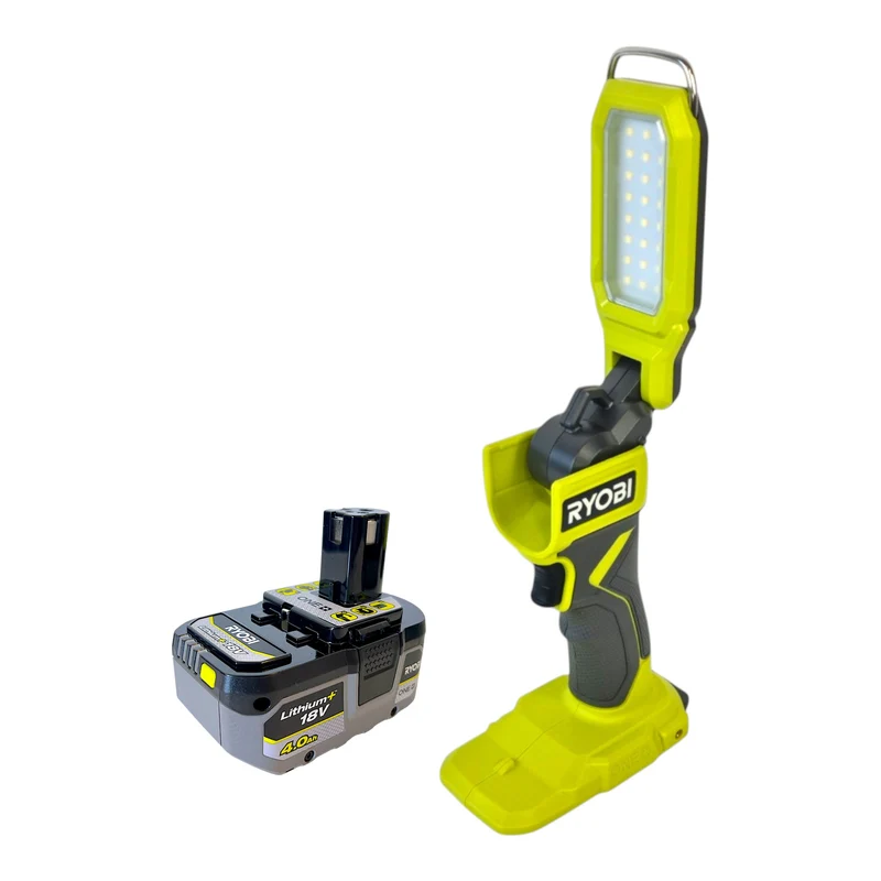 RYOBI RSL18-0 Lampe de chantier sans fil 18 V 800 lumens + 1 batterie 4,0 Ah - sans chargeur