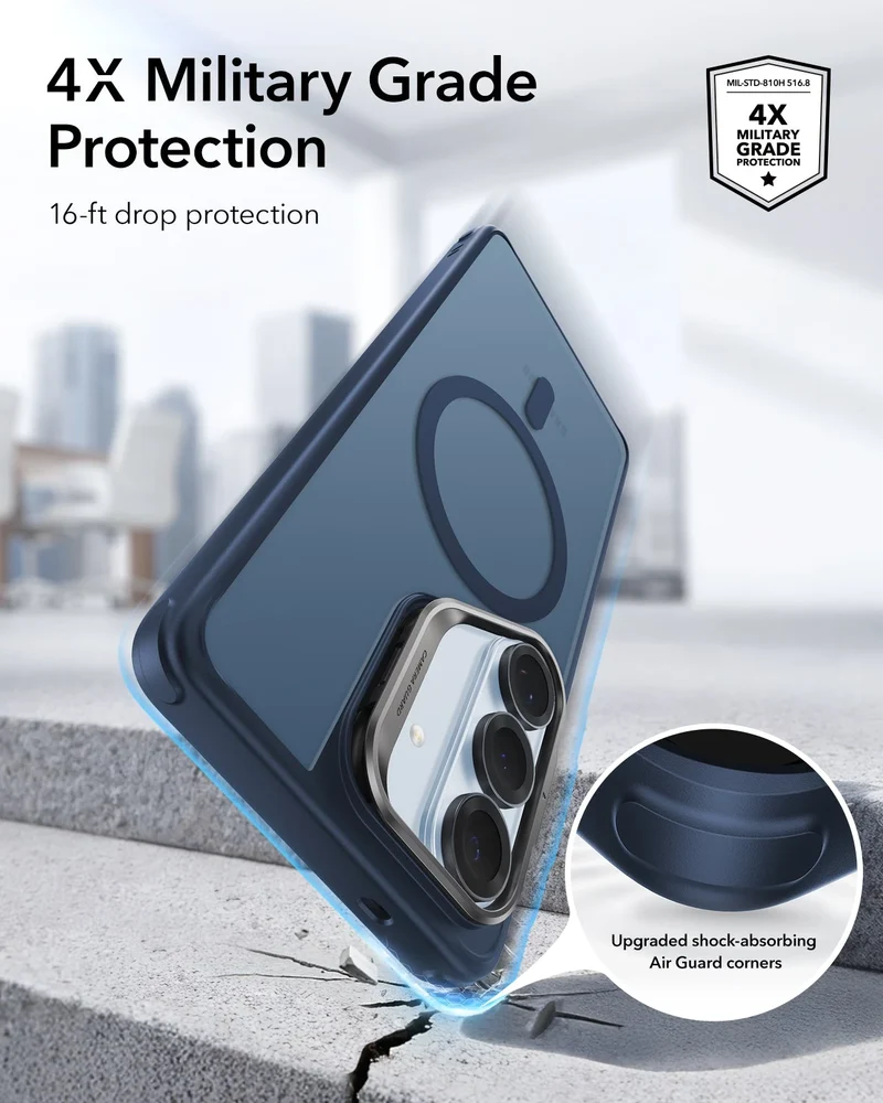 Galaxy S26 Plus Classic Hybrid Magnetic Case (Stash Stand) - Frosted Blue