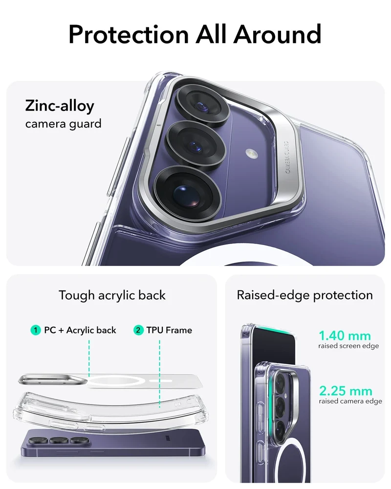 Galaxy S26 Plus Classic Hybrid Magnetic Case (Stash Stand) - Clear