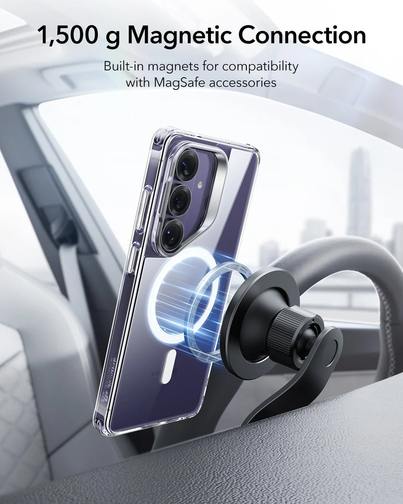 Galaxy S26 Plus Classic Hybrid Magnetic Case (Stash Stand) - Clear