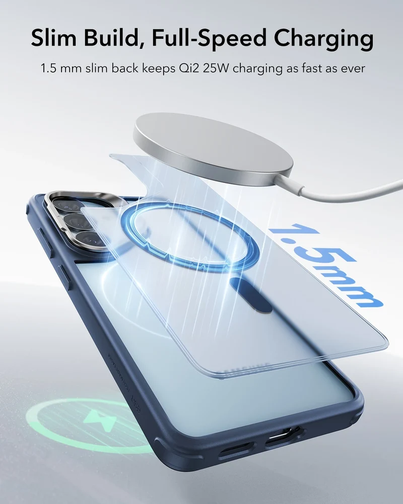 Galaxy S26 Classic Hybrid Magnetic Case (Stash Stand) - Frosted Blue