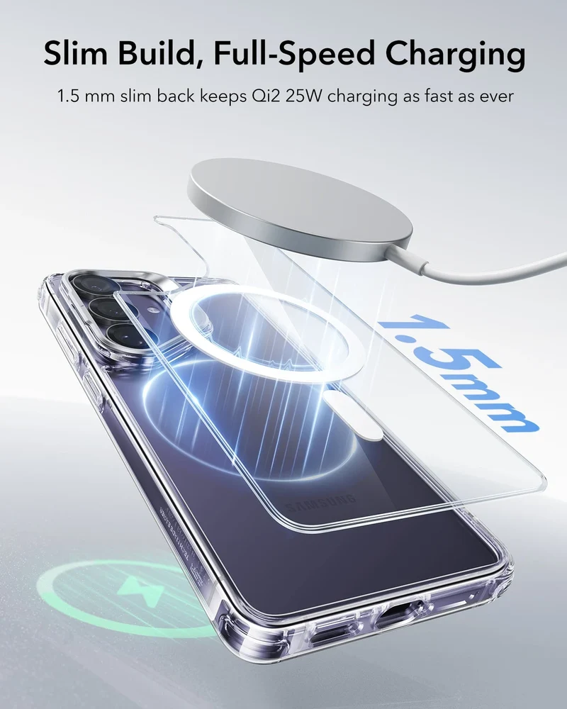 Galaxy S26 Classic Hybrid Magnetic Case (Stash Stand) - Clear