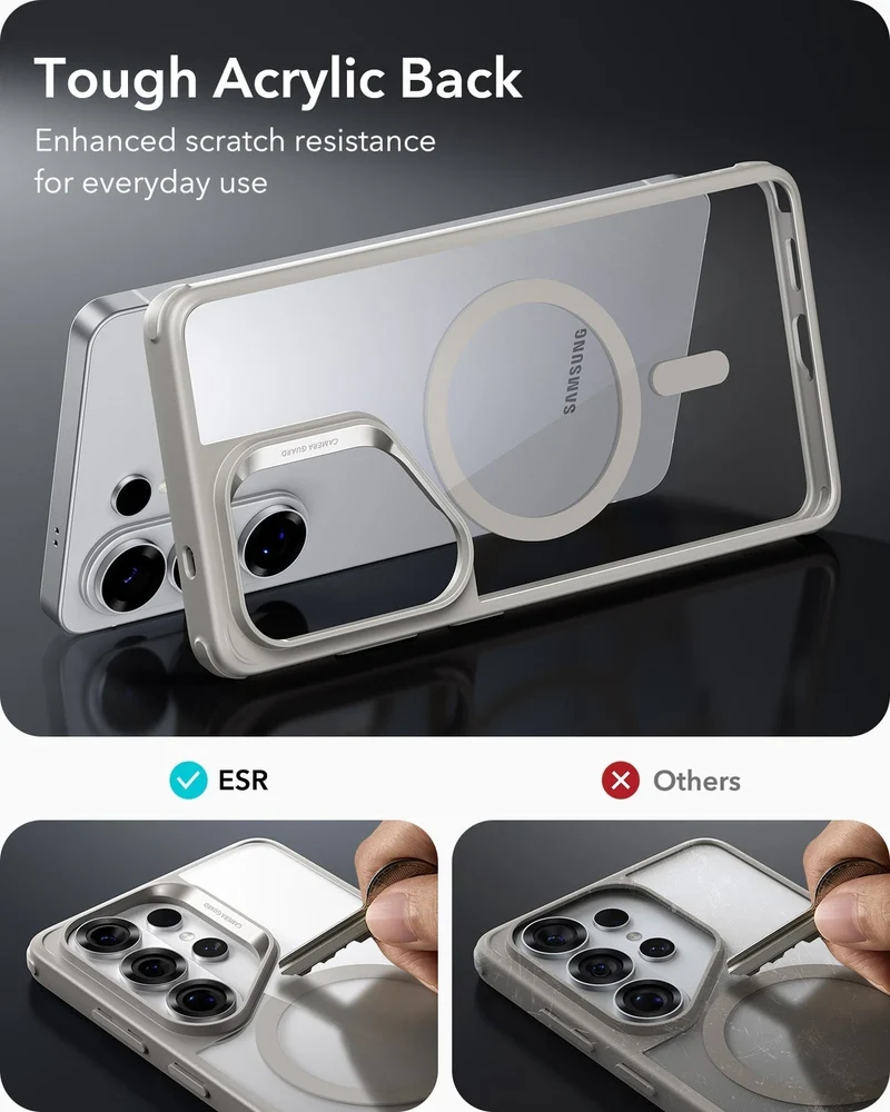 Galaxy S26 Ultra Classic Hybrid Magnetic Case - Clear Grey