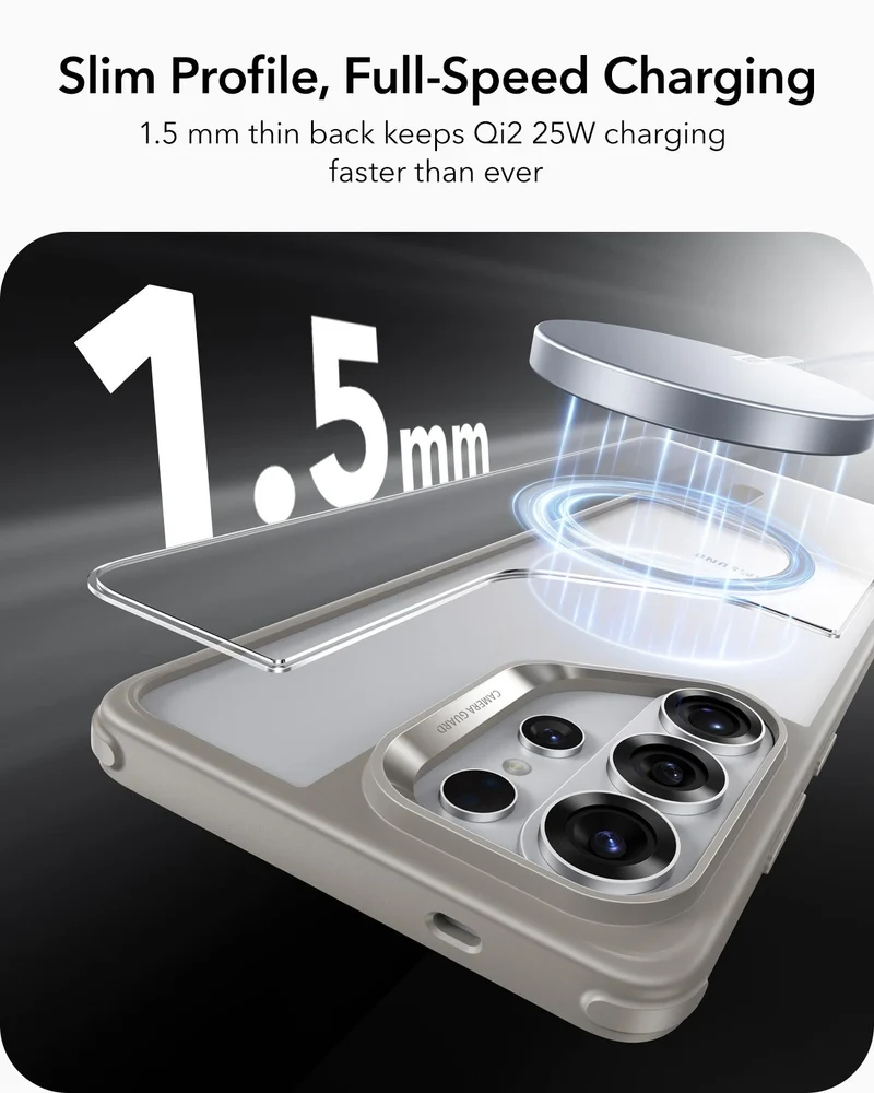 Galaxy S26 Ultra Classic Hybrid Magnetic Case - Clear Grey
