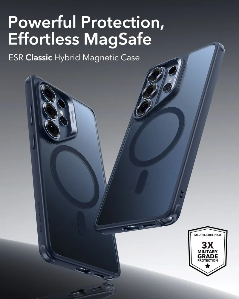 Galaxy S26 Ultra Classic Hybrid Magnetic Case - Frosted Blue