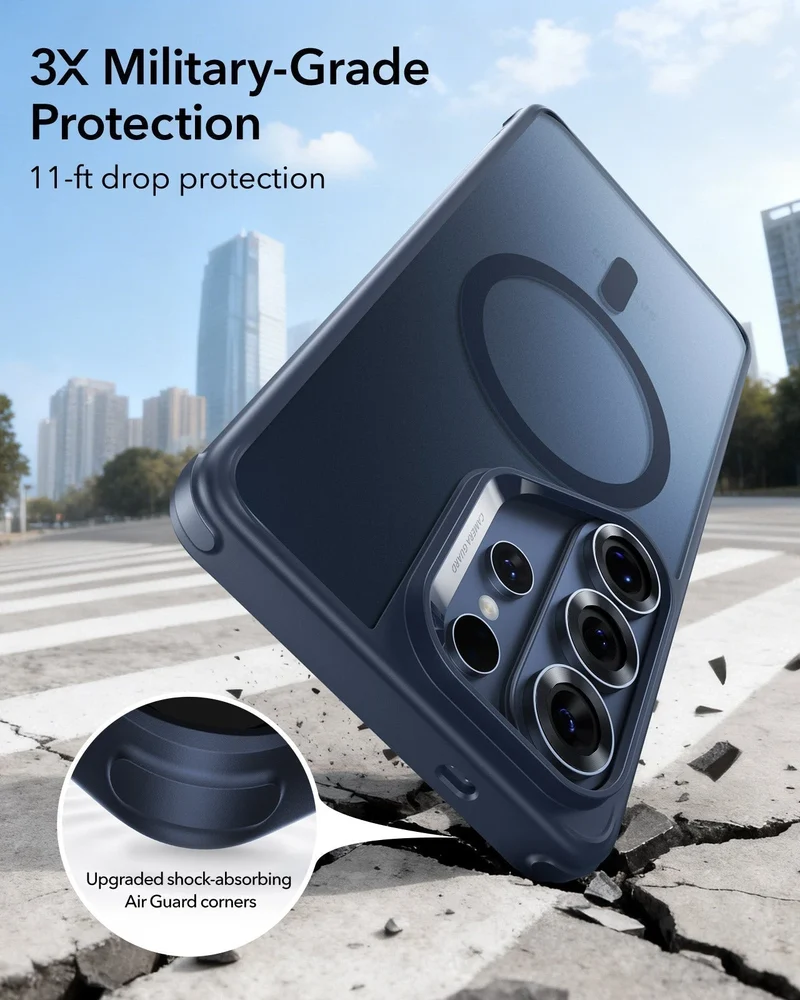 Galaxy S26 Ultra Classic Hybrid Magnetic Case - Frosted Blue