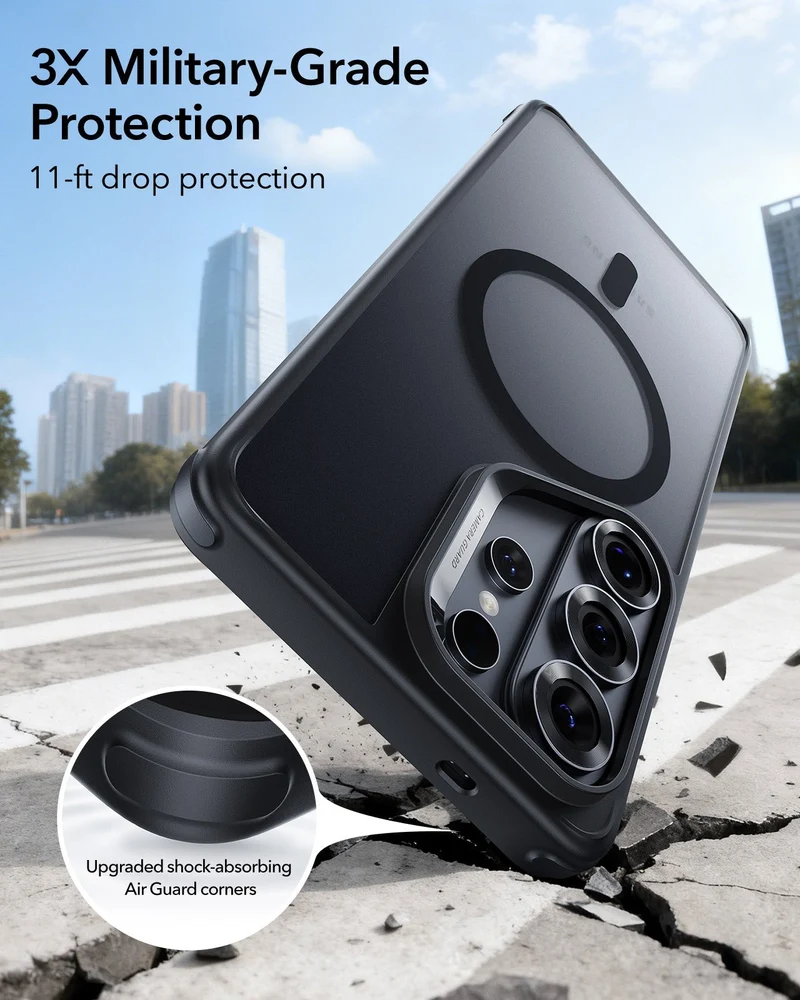 Galaxy S26 Ultra Classic Hybrid Magnetic Case - Frosted Black