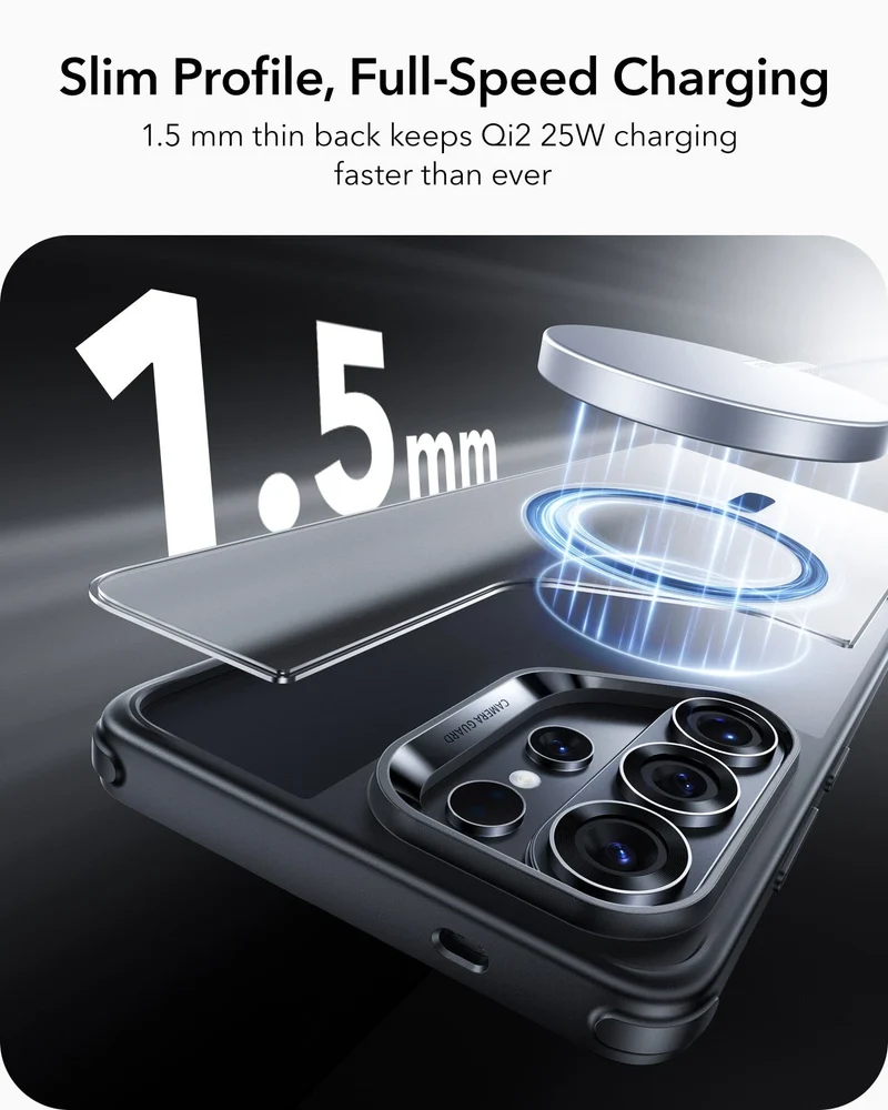 Galaxy S26 Ultra Classic Hybrid Magnetic Case - Frosted Black