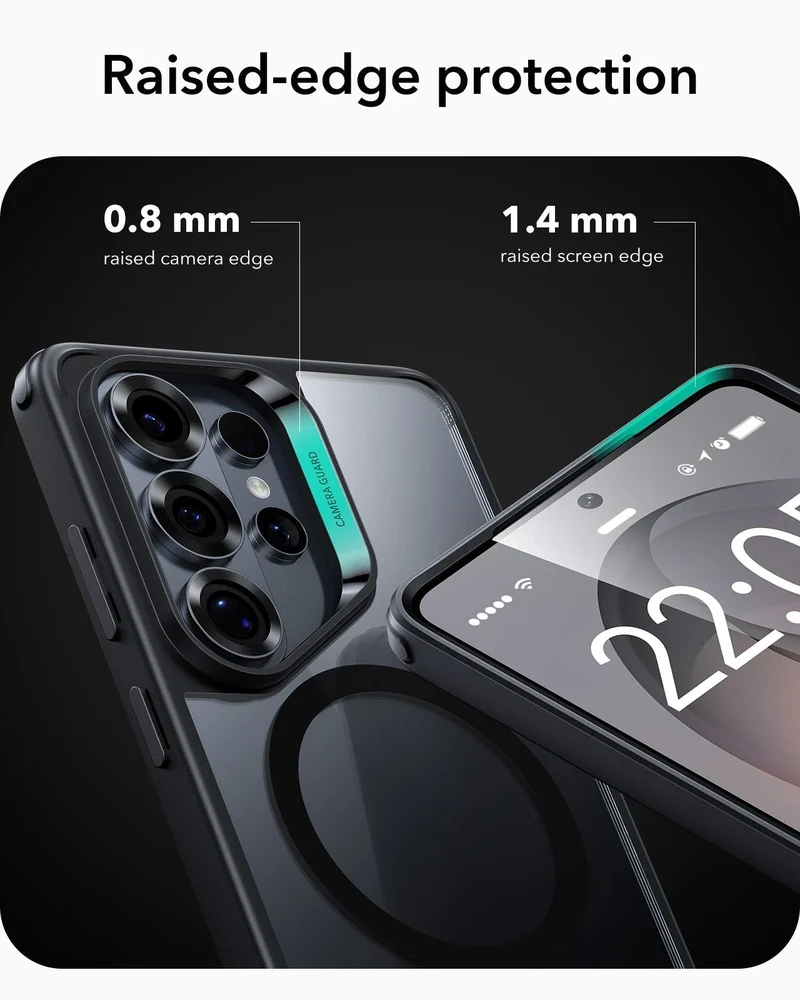 Galaxy S26 Ultra Bundle Classic Hybrid Magnetic Case and Armorite® Screen Protector - Clear Black