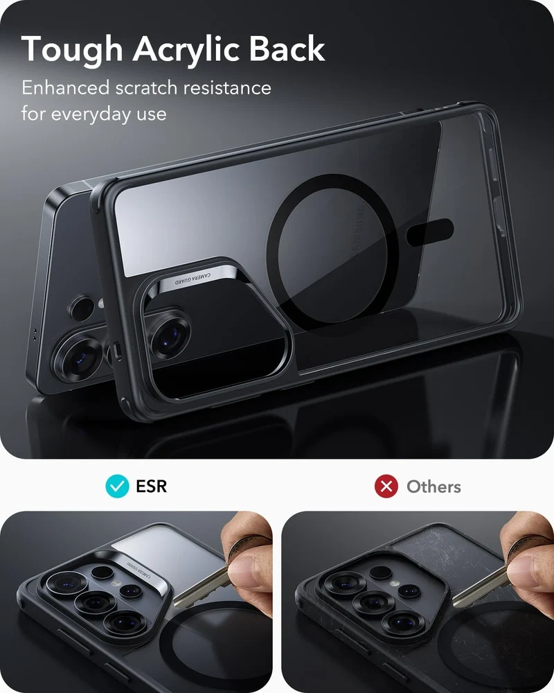 Galaxy S26 Ultra Bundle Classic Hybrid Magnetic Case and Armorite® Screen Protector - Clear Black