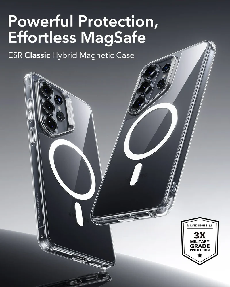 Galaxy S26 Ultra Classic Hybrid Magnetic Case - Clear