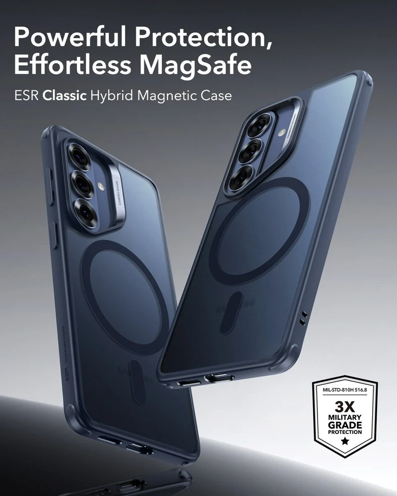 Galaxy S26 Plus Classic Hybrid Magnetic Case - Frosted Blue