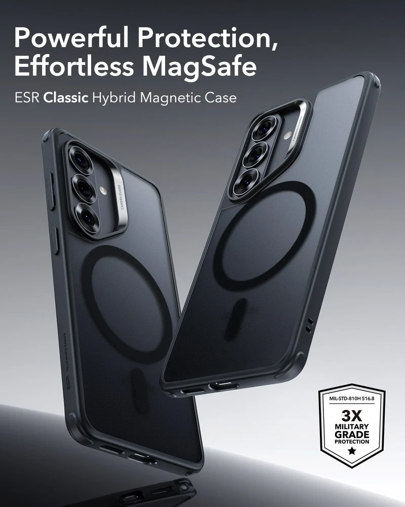 Galaxy S26 Classic Hybrid Magnetic Case - Frosted Black
