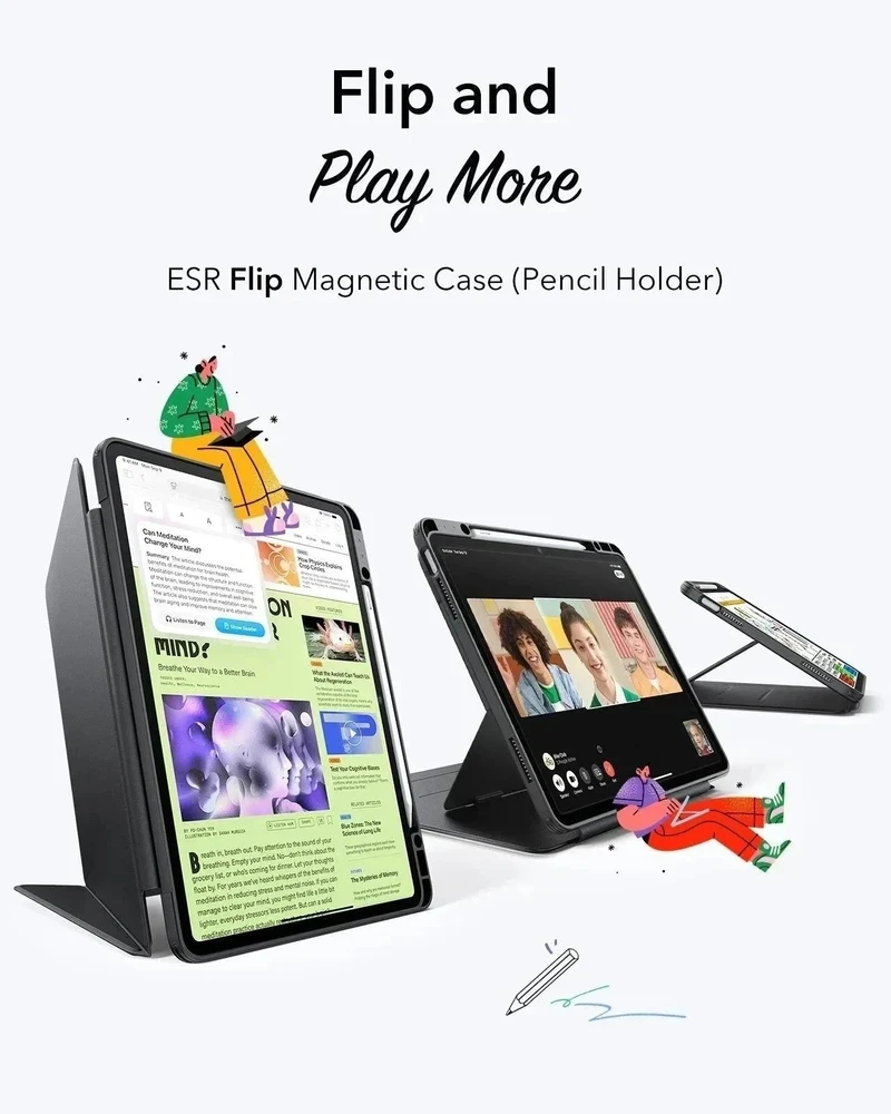 iPad Air 13" (2025) Flip Transformation Bundle - Black