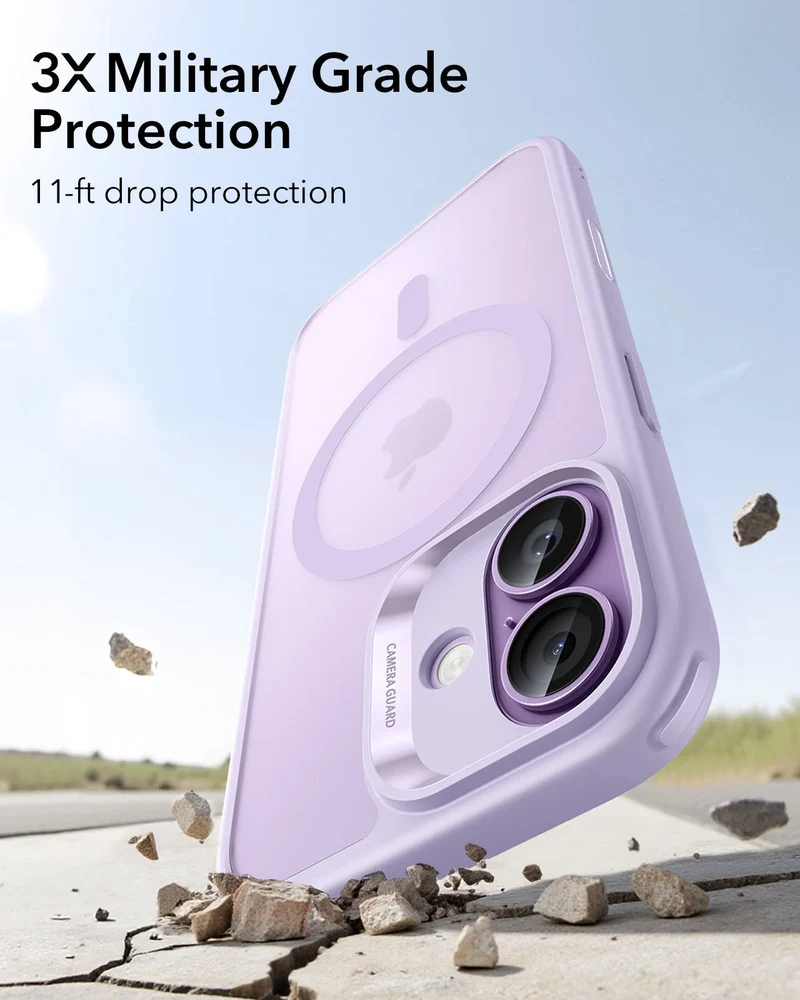 iPhone 17 Classic Hybrid Magnetic Case (Camera Control) - Frosted Light Purple