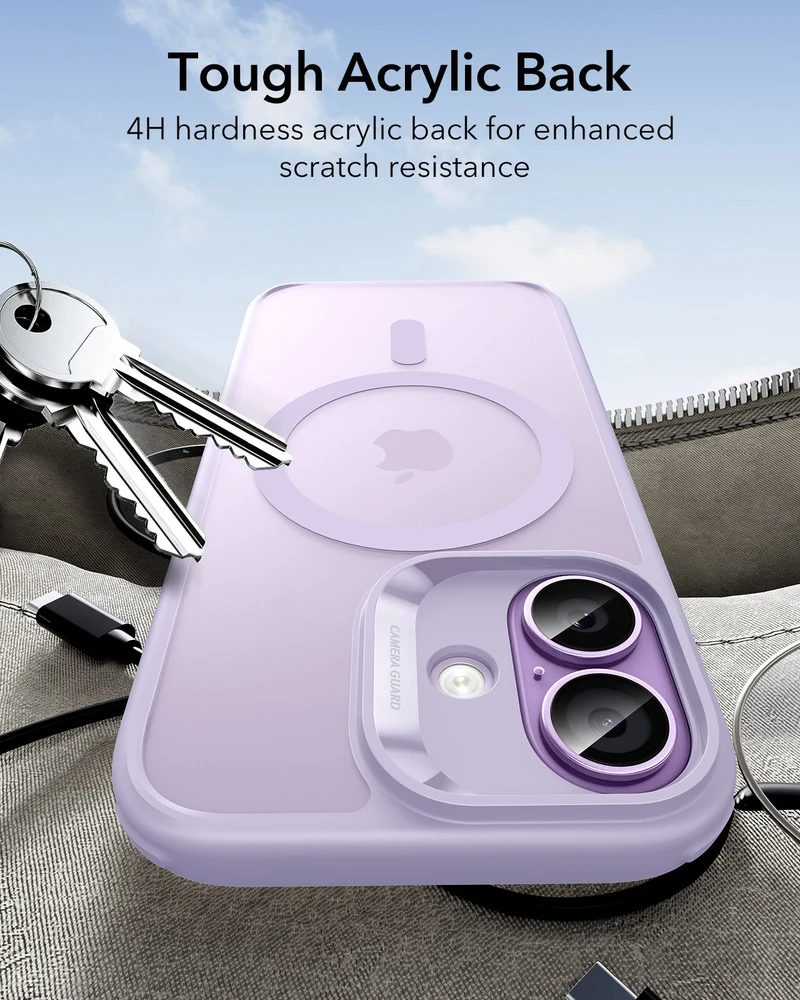 iPhone 17 Classic Hybrid Magnetic Case (Camera Control) - Frosted Light Purple