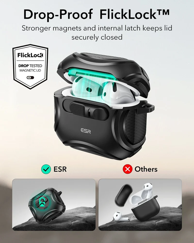 AirPods 4 Cyber FlickLock Case (HaloLock) - Desert Titanium