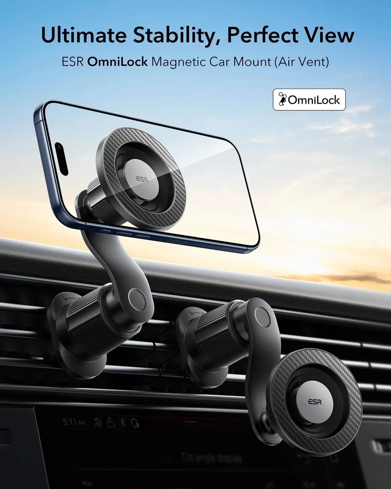 OmniLock Magnetic Car Mount (Air Vent) - Black
