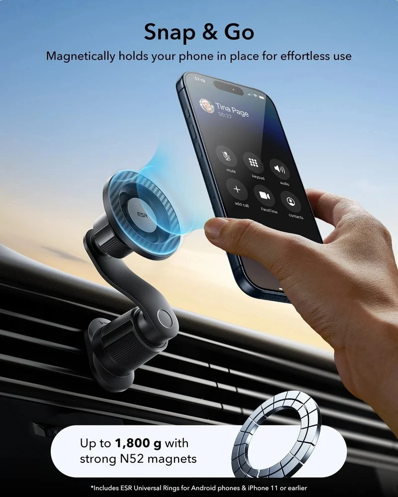 OmniLock Magnetic Car Mount (Air Vent) - Black