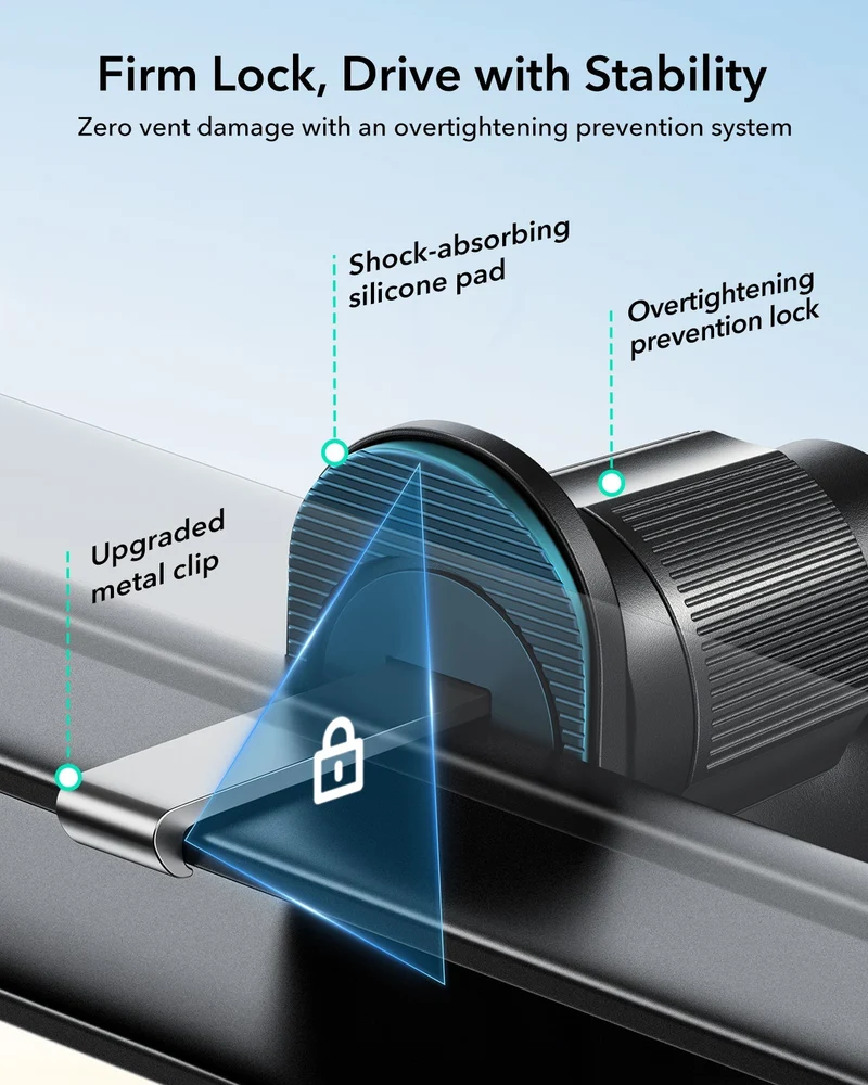 OmniLock Magnetic Car Mount (Air Vent) - Black