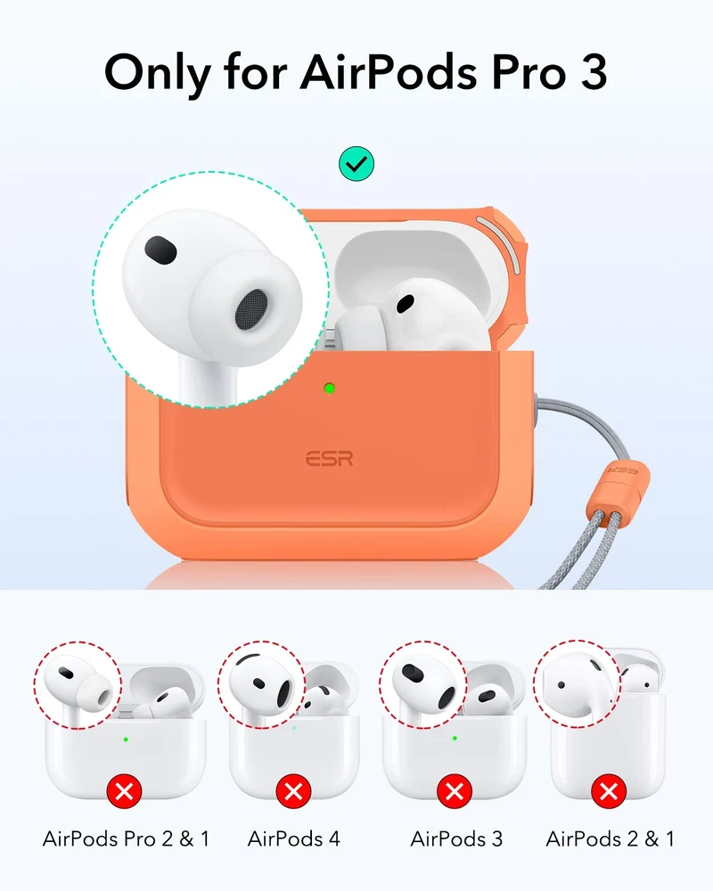 AirPods Pro 3 Orbit Hybrid Magnetic Case - Orange
